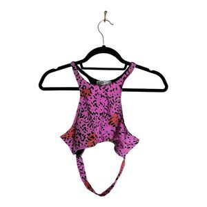 Beach Riot Animal Print Pink Sporty Girl Bikini Size Medium
